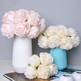 thumbnail image 3 of Coolmade Vintage Peony Artificial Flowers - 2 Pack Silk Flowers Bouquet 10 Heads Peony Fake Flowers for Wedding Home Decoration (Cream White), 3 of 6