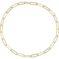 thumbnail image 2 of Auriga Fine Jewelry 14K Yellow Gold 6.2 mm Paperclip-Style Chain Necklace for Women 18", 2 of 4
