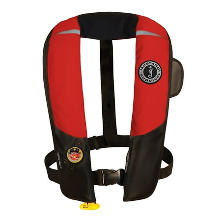 UPC: 0062533118638 | Mustang Pilot 38 Inflatable PFD – Red/Black – Manual