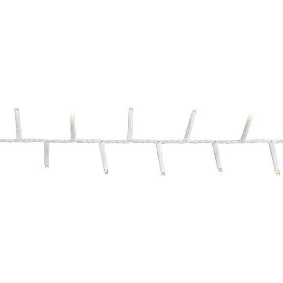 Jeu de 500 lumières 5MM DEL avec multifonction en blanc chaud, fil blanc