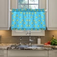 thumbnail image 5 of Yellow Star Pattern Tier Curtains Tier Kitchen Living Room Bedroom Balcony 2 Panels 27x36 Inch, 5 of 9