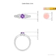thumbnail image 4 of ANGARA Natural 0.45 Ct. Amethyst Solitaire Ring in Sterling Silver for Women (Ring Size: 10.5), 4 of 9