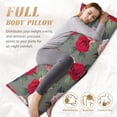 thumbnail image 4 of Disketp Rose Flowers Print Body Pillow Cover - Super Soft 20x54 Body Pillow Case,Long Side Hidden Zipper (without pillow core), 4 of 6