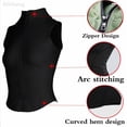 thumbnail image 3 of Aiithuug-Chaleco atlético con cremallera para mujer, chaqueta sin mangas para correr, Yoga, camisetas de cuello alto, Top deportivo, Tops de entrenamiento para Fitness, 3 of 5