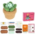 thumbnail image 1 of Cactus Plants Crochet Kit Starter Knitted Gift For Beginners Adults, 1 of 3