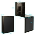 thumbnail image 2 of Gymax Wall Mounted Table Fold Out Convertible Desk with A Blackboard/Chalkboard Brown, 2 of 10