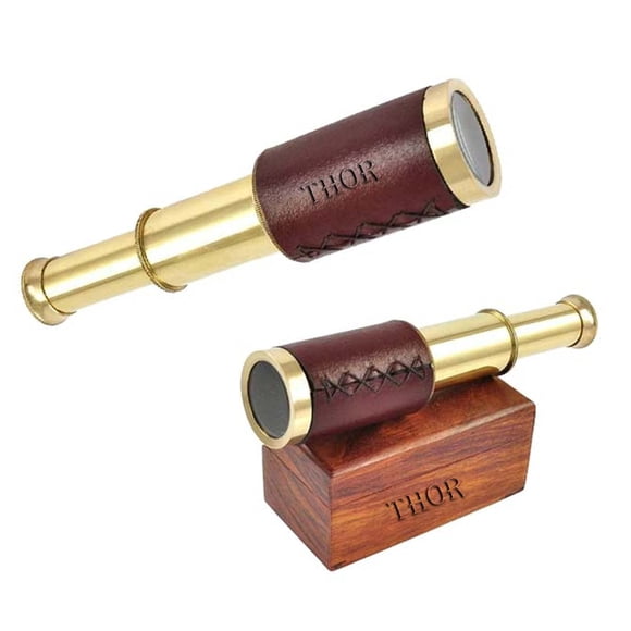 Telescopio de mano THOR INSTRUMENTS de latón de 15 cm con caja