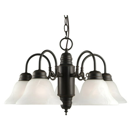 Petals 5 Light Chandelier - Design House 514455 Millbridge 5-Light Chandelier, Oil Rubbed Bronze