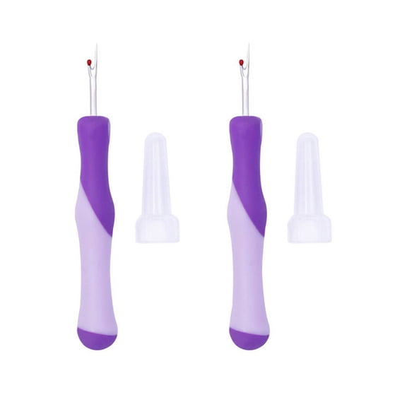 FACEGA 4 Pcs Seam Ripper,Soft & Snuggly Seam Rippers for Sewing,Comfortable All Day Sewing Kit,Purple