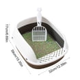 thumbnail image 3 of Semi-Enclosed Cat Litter Box with Sifting Scoop, Splash-Proof Kitten Litter Pan, Durable Plastic Pet Toilet for Small Cats and Kittens, 3 of 6