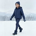 thumbnail image 5 of ZVAVZ Fleece Lined Leggings for Girls High Waisted Tummy Control Workout Tights Kids Thermal Warm Soft Yoga Pants Navy,4 Years, 5 of 7
