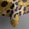 thumbnail image 5 of Leopard Sunflower Pattern Square Tablecloth,Waterproof Square Table Cover,Wipeable Spillproof Washable Table Cover for Home Kitchen Party Decor 42"X42"(107x107cm), 5 of 6