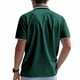thumbnail image 4 of Blusa y camisa de manga corta con cuello vuelto para hombre, de verano, de malla, informal, holgada, con solapa y botones, de poliéster., 4 of 9