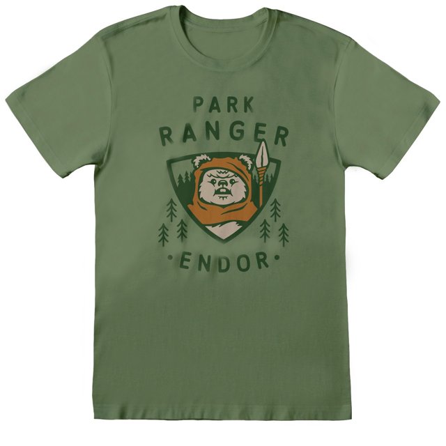 Star Wars - Camiseta Endor Park Ranger para Adultos Unisex (Verde)