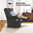 thumbnail image 5 of MCombo Large Triple Motor Power Lift Recliner for Big and Tall Elderly, Fabric, Grey, 5 of 10