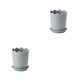 thumbnail image 1 of Inteprter Maceta con borde de pétalo para plantas, maceta grande, bandeja gruesa, soporte para flores resistente al desgaste para el hogar, gris Gris 2Conjunto, 1 of 6