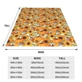 thumbnail image 3 of Honeii Pumpkins And Sunflowers A Print Fleece Blanket - Throw Blanket for Bed, Sofa, Couch, Camping, and Travel , Microplush Ultra Soft Warm Blanket-40"x30", 3 of 7
