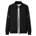 thumbnail image 2 of Maoxin Mens Jackets Men's Fashion Casual Hoodie Cardigan Loose Long Sleeve Hoodless Casual Coat/jacket Black L, 2 of 6
