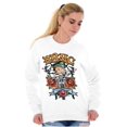 thumbnail image 3 of Betty Boop Biker BBMC Roses Tattoo Women Crewneck Sweatshirt Brisco Brands M, 3 of 5