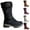 Black, variant on AXXD Cowboy Boots for Women,Womens Boots,Round Toe,Low Heel,Mid-Calf,Brown,43 (US:11)