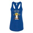 thumbnail image 2 of Wild Bobby, Good Food Good Mood Funny Cute Cow Animal Lover Ladies Racerback Tank Top, Royal, X-Large, 2 of 3