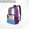 thumbnail image 6 of SEANATIVE Clear PVC Backpack for Kids Boys Girls Transparent Bookbag See Through School Daypack Middle High School Backpacks Rucksack Schoolbag, Cartoon Dog Paint Palette Print Violet, 6 of 7