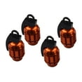 thumbnail image 5 of funtasica Auto Tire Adaptor Anodized Valve Stem Tires Cap Universal Plastic 4 PCS/Set Rims Wheels For SUV Orange, 5 of 5