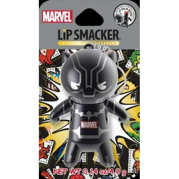 Lip Smacker Marvel Superhero Balm, Black Panther, Tangerine Flavor, 1 Collectable Key Chain Lip Balm