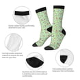 thumbnail image 3 of KLL Spring Gnomes Print Cool Socks Men's Women's Crew Socks Funny Crazy Novelty Stockings, 3 of 6
