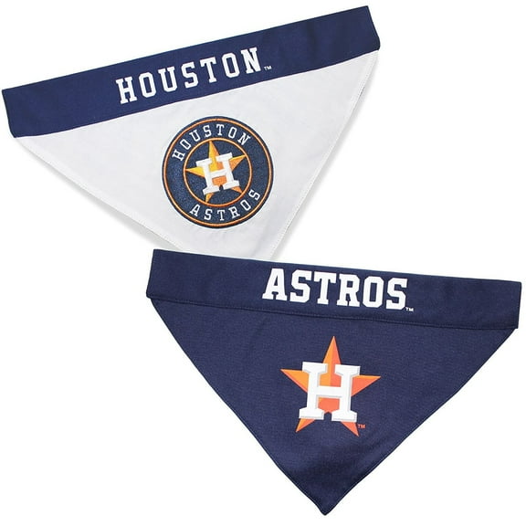 Pets First AST 3217 S M MLB Dog Bandana Houston Astros Reversible Pet Bandana Small Medium MLB Team Color