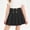Black, variant on hoksml Girls Double-Breasted Button Pleated Skirt, Elastic Waist Cotton School Uniform Mini Skirt for Kids