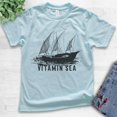 thumbnail image 2 of Kids Sailing Vitamin Sea T-shirt, Youth Kids Boy Girl T-Shirt, Summer Shirt, Sailboat Shirt, Sailing Shirt, Light Blue, Medium, 2 of 4