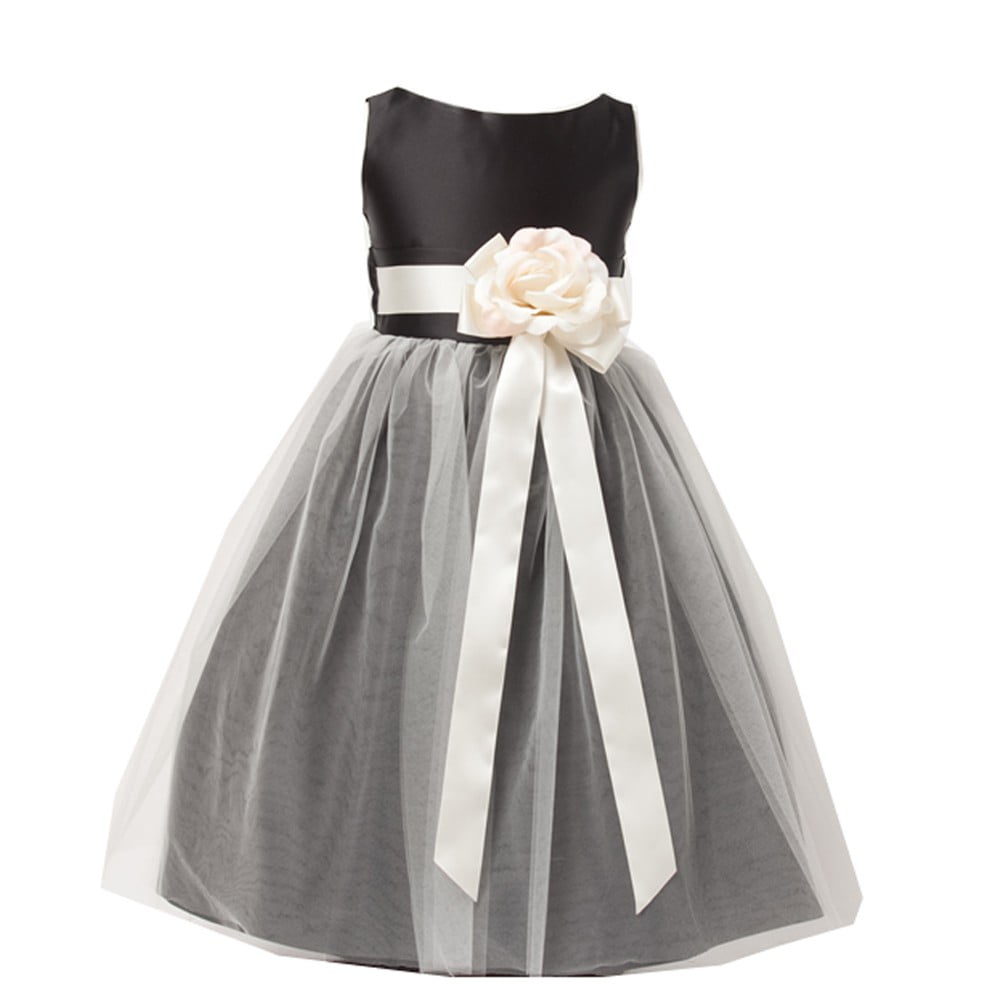 black and white junior bridesmaid dresses