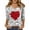 AS19_Gray, variant on Resicozy Valentines Shirts for Women 3/4 Sleeve Shirt Funny Love Heart Print Tee Tunic Tops Casual Fashion V Neck T-Shirts Blouses Purple Pink S