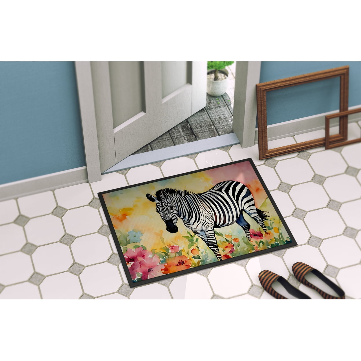 Carolines Treasures DAC3017MAT 0.15 x 18 x 27 in. Zebra Doormat