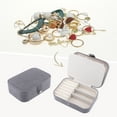 thumbnail image 2 of Unique Bargains Portable Velvet Jewelry Box Organizer Light Gray, 2 of 7