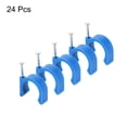 thumbnail image 3 of Unique Bargains 23mm Dia PVC Blue Round Cable Clips with Steel Nail 24 Pack, 3 of 5