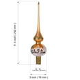 thumbnail image 2 of "Czech Christmas Town" Gold Glass Christmas Tree Topper, 2 of 3
