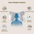 thumbnail image 6 of MOONORAH Memory Foam Pillow for Neck Pain Relief Cervical Sleepers Standard/Queen Gray, 6 of 11