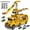 yellow, variant on Lucky Doug Toddler Truck Toys for 3-6-8 Years Old Boys Girls, Transporter Truck Set with Dual Race Track, Dual Launcher, 12 Die-Cast Cars Toys for 3-6 Years Old Boy