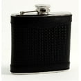 thumbnail image 3 of Bey-Berk International FS215 5 oz Stainless Steel Leather Woven Flask with Captive Cap & Durable Rubber Seal - Black & Silver, 3 of 3