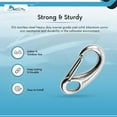 thumbnail image 5 of MARINE CITY Egg Shaped Spring Snap Hook   316 Stainless Steel,  Quality, Rustproof, Lightweight, 2 Inch for Keys, Water Bottles, RVs, Boats, Camping, Hiking Pack of 1, 5 of 8