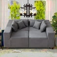 thumbnail image 6 of Modern Corduroy L-Shaped Sectional Sofa 104-Inch for Living Room - Comfortable and Durable, 6 of 22