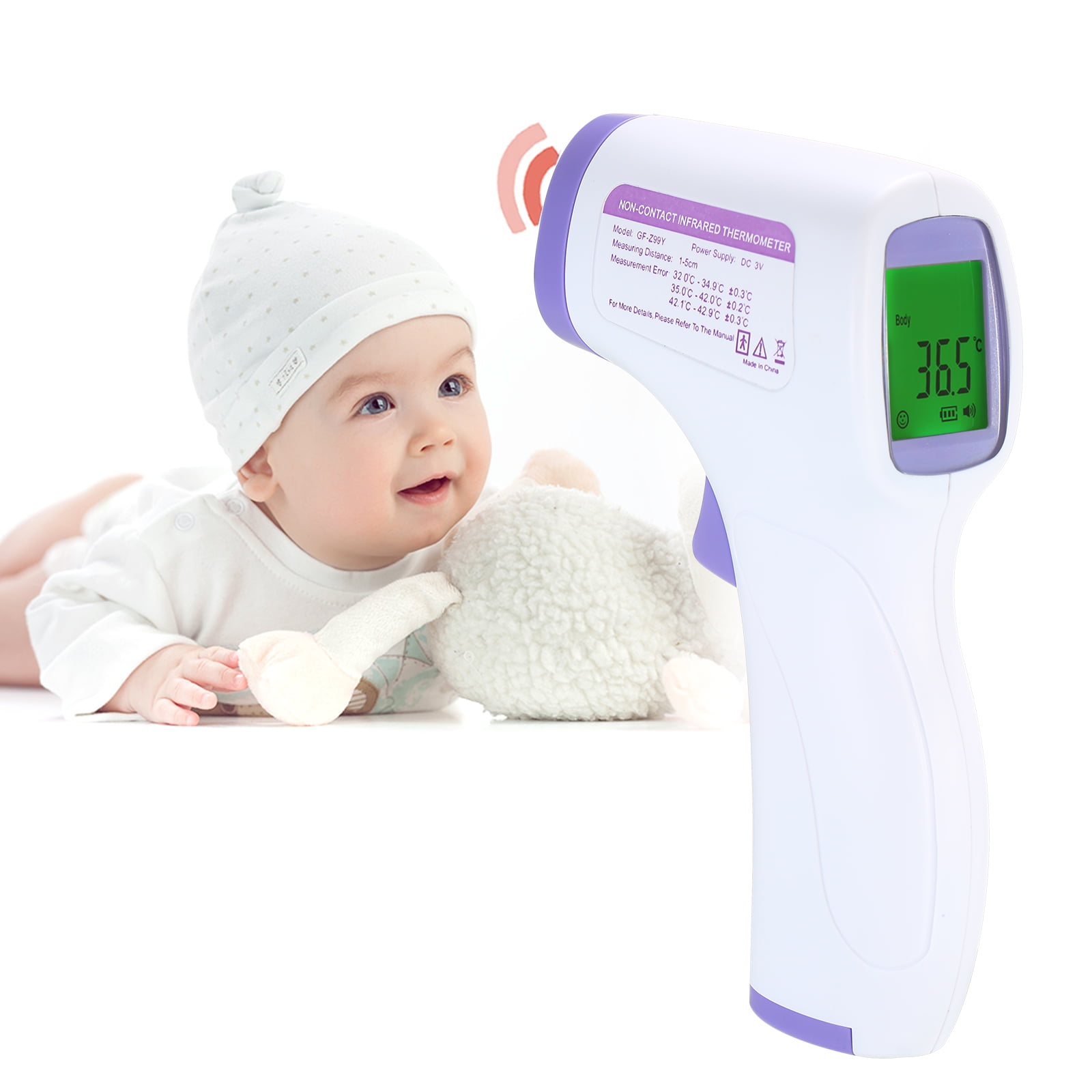 Digital Forehead Thermometer Baby Adult Body Non-Contact IR Infrared Thermometer