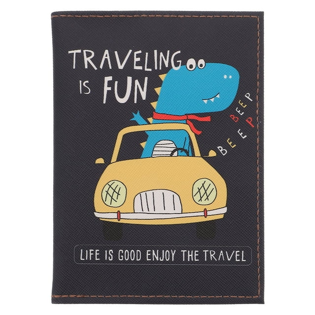 MasteelfCA Cartoon Passport Sleeve Portable Passport Holder ID Cards Storage Pouch