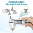 thumbnail image 4 of Uxcell M2x6mm Vernier Caliper Screws, 304 Stainless Steel Flat Head Shoulder Thumb Screws Metric Diamond Knurled Head Bolts Grip Knobs Hand Tighten Thread Fasteners Lock Position, 10 Pcs, 4 of 7