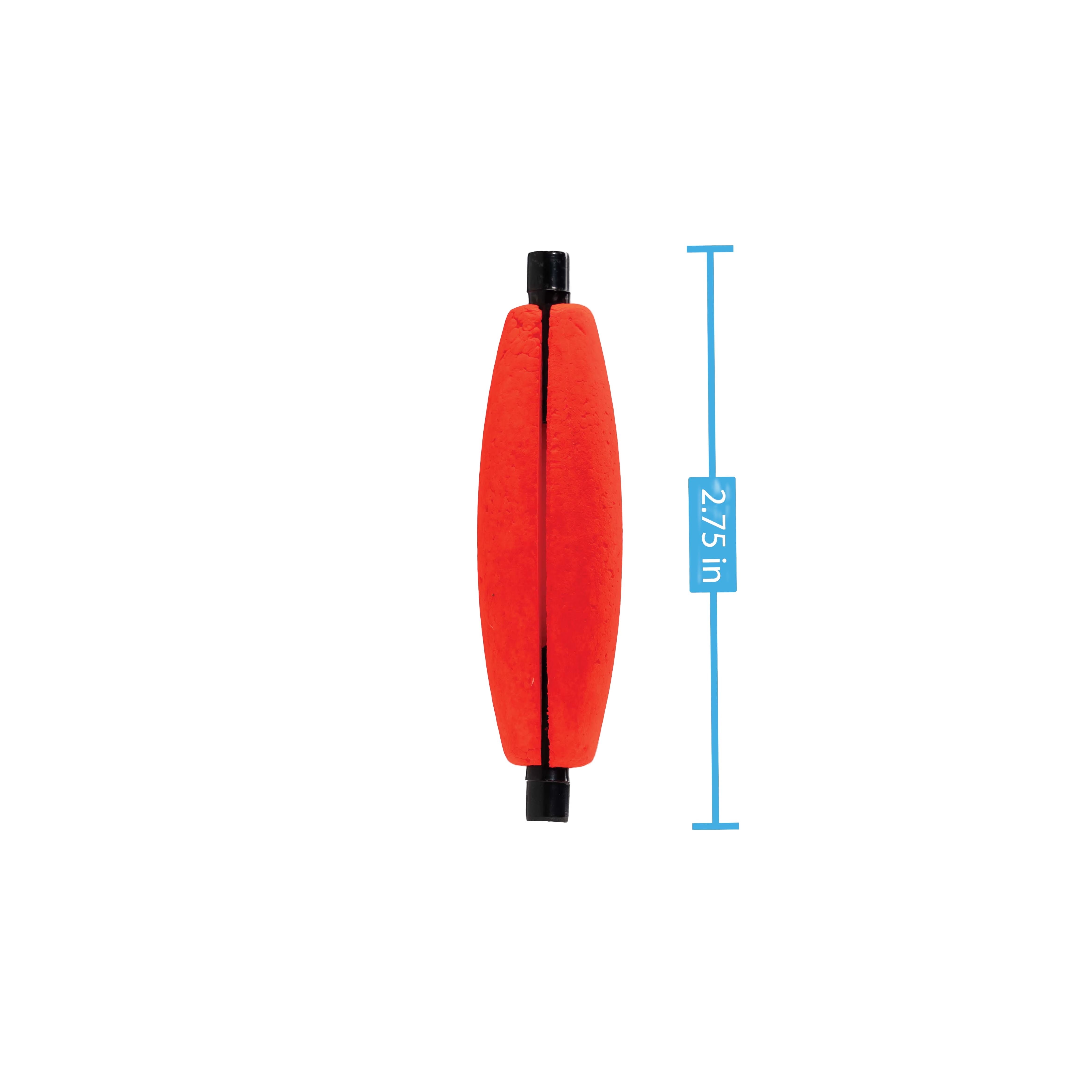 (3 pack) Comal Cigar Peg Slotted Fishing Bobbers, Assorted Colors, 2.5-inch, 3-Pack