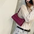 thumbnail image 4 of FunnyBeans Retro Classic Clutch Shoulder Bag with Zipper Closure for Female, Purple, 4 of 9