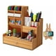 thumbnail image 1 of Organizador de escritorio de madera con cajón, 1 of 8