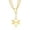 Gold, variant on TEAMER Thelema Unicursal Hexagram Symbol Double Layer Necklace Vintage Religious Style Adjustable Length